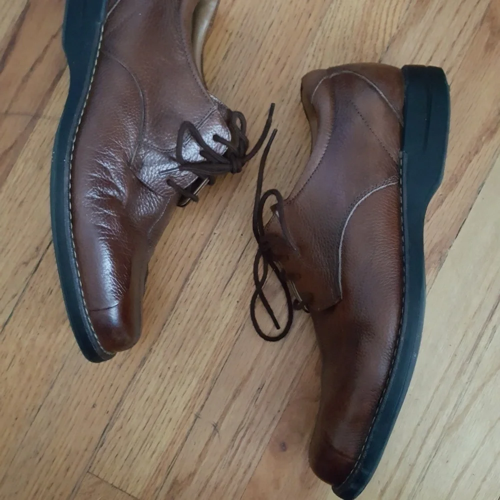 BASS Lex Mens Brown Soft Leather Lace Up Shoes Size 10.5